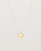 Front view of the Petite Dotted Mana Necklace | Yellow Gold