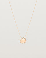 Front view of the Petite Dotted Mana Necklace | Rose Gold