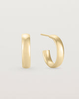 A pair of Petite Ellipse Hoops | Yellow Gold