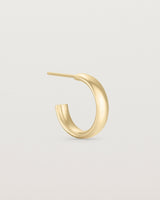 Side view of the Petite Ellipse Hoops | Yellow Gold