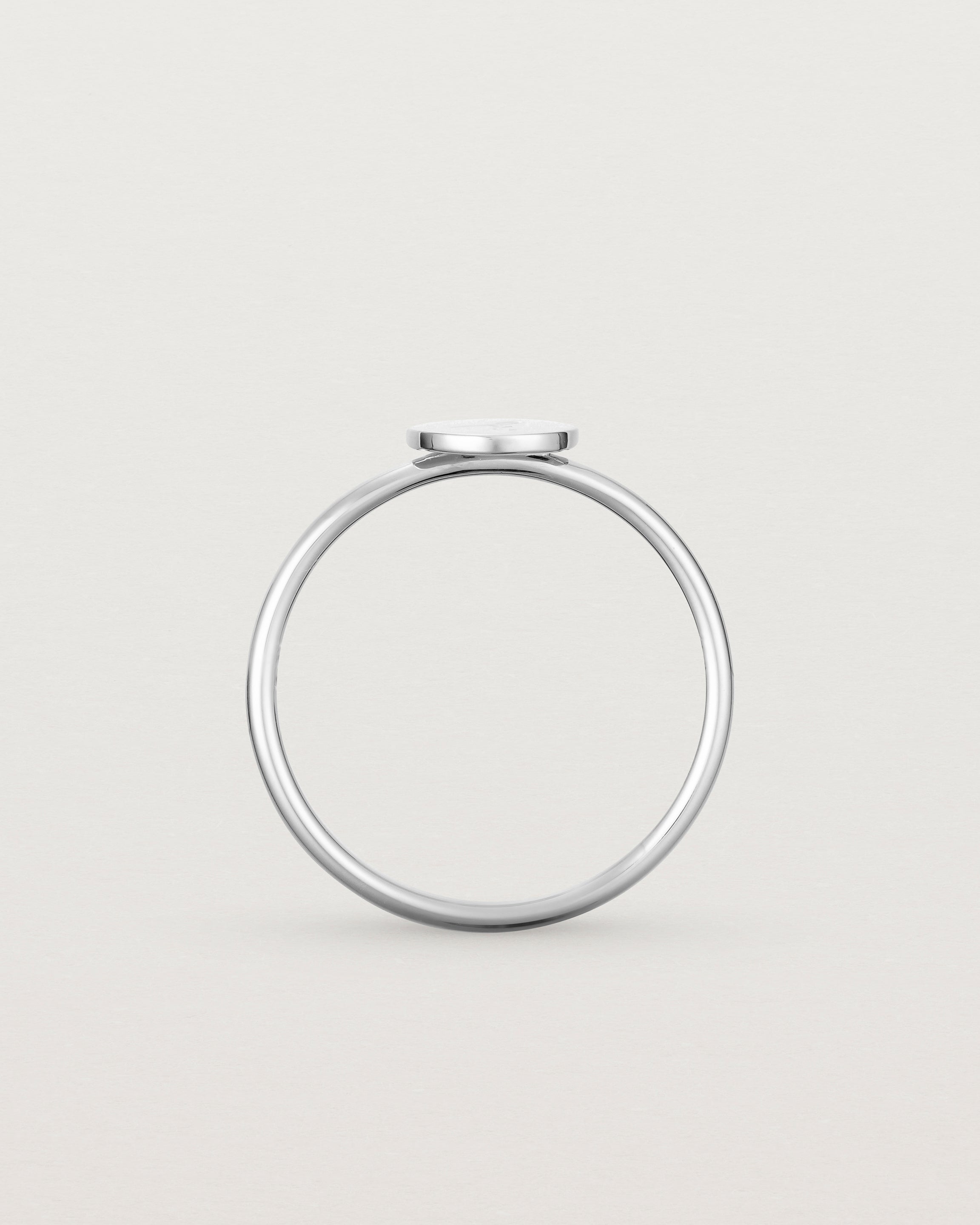 Precious Initial Ring Birthstone