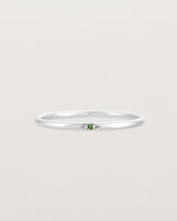 Front view of the Promise Ring | Birthstone in White Gold.