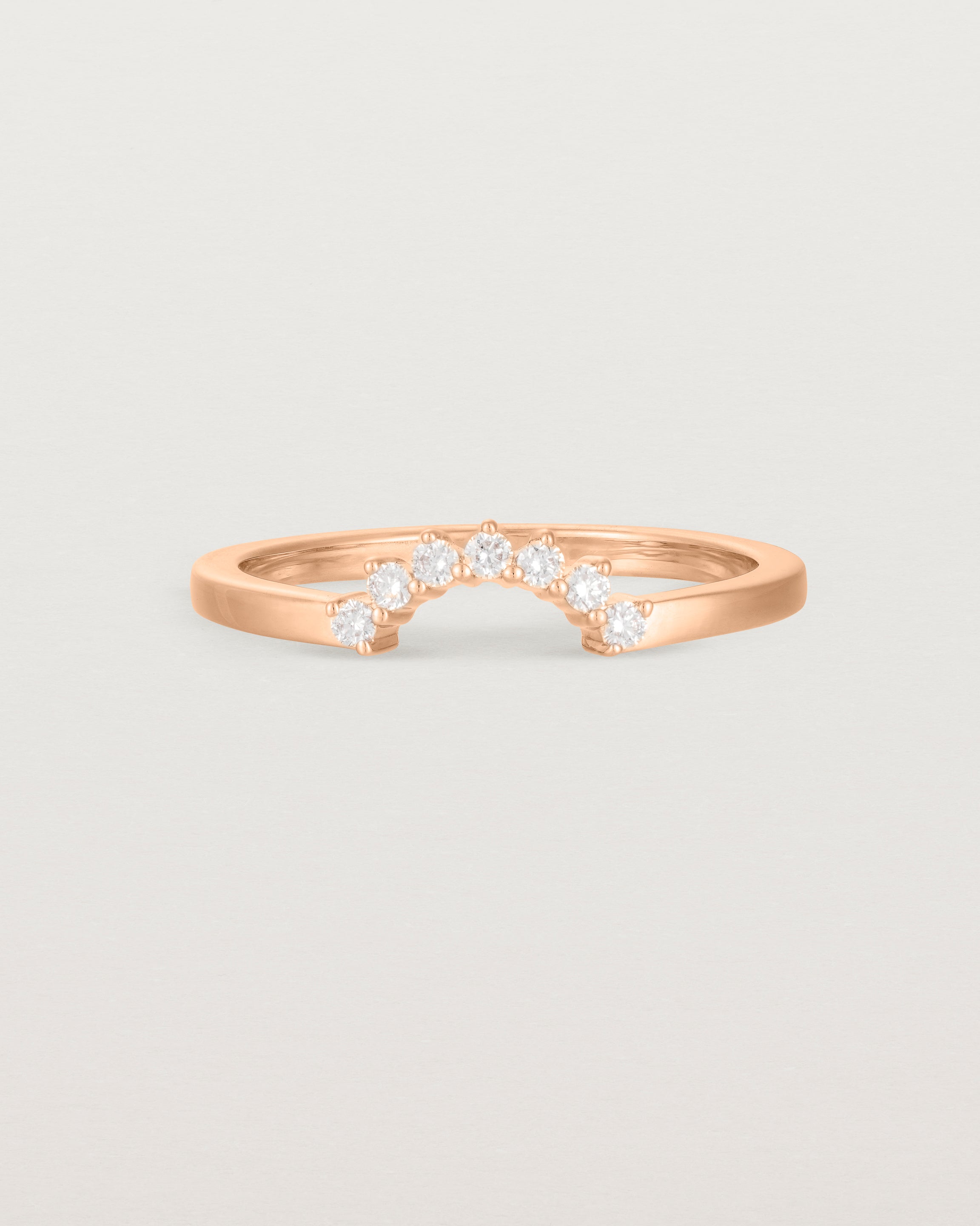 Front view of the Reina Crown Ring | Fit Ⅰ | Rose Gold.