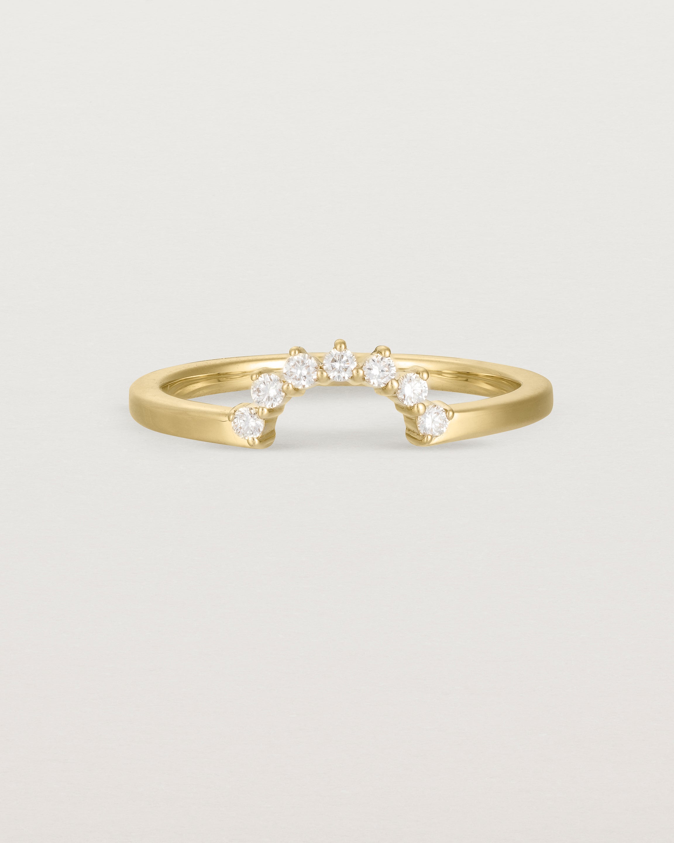 Front view of the Reina Crown Ring | Fit Ⅱ | Yellow Gold.