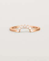 Front view of the Reina Crown Ring | Fit Ⅱ | Rose Gold.
