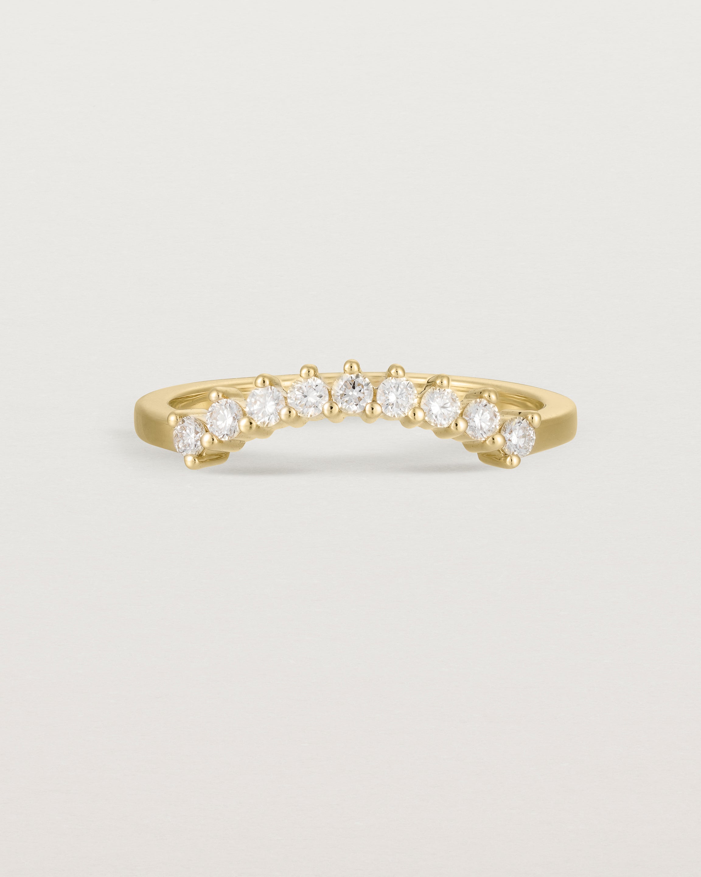 Front view of the Reina Crown Ring | Fit Ⅲ | Yellow Gold.