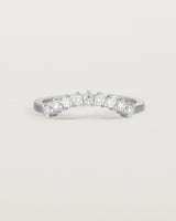 Front view of the Reina Crown Ring | Fit Ⅲ | White Gold.