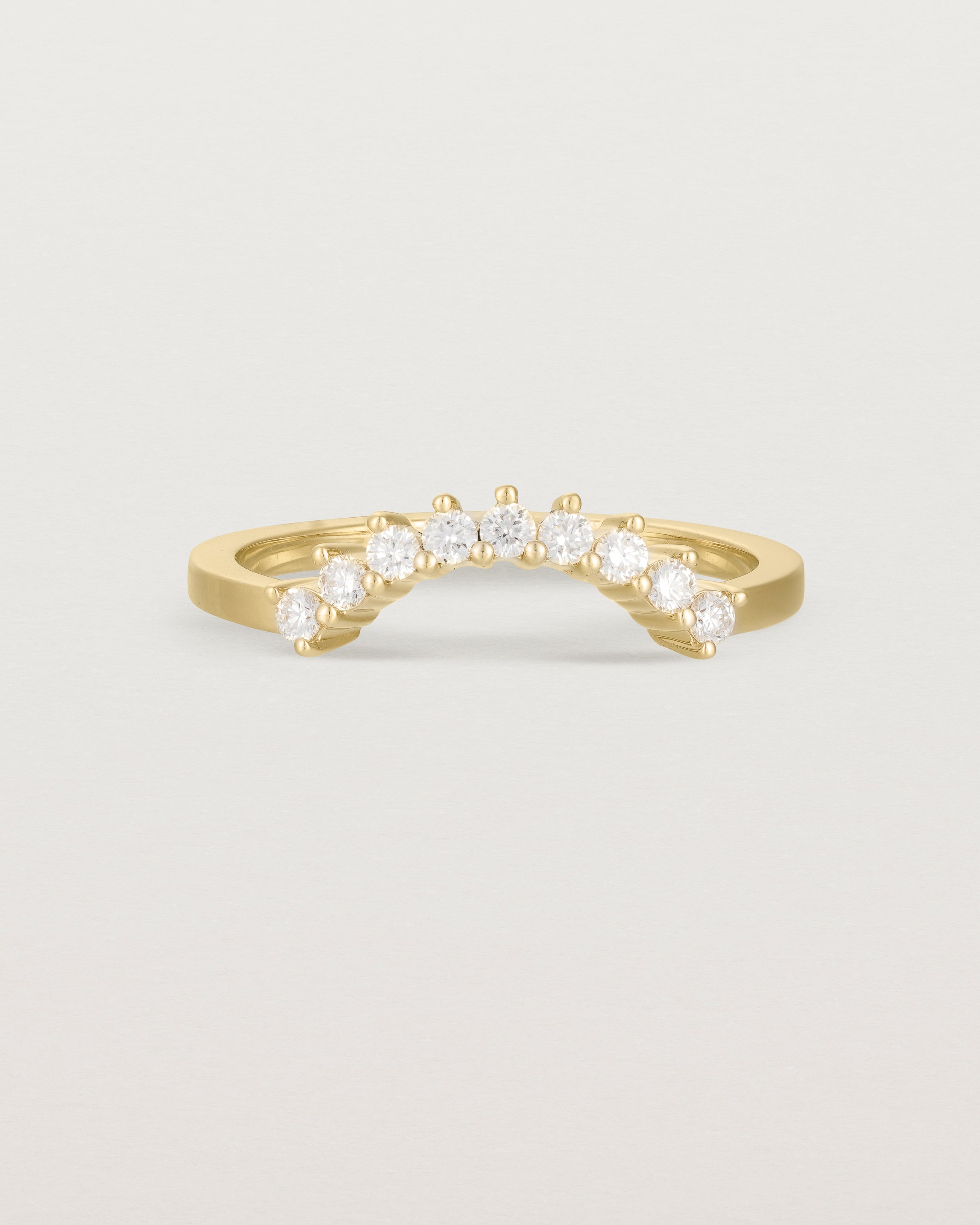 Front view of the Reina Crown Ring | Fit Ⅳ | Yellow Gold.
