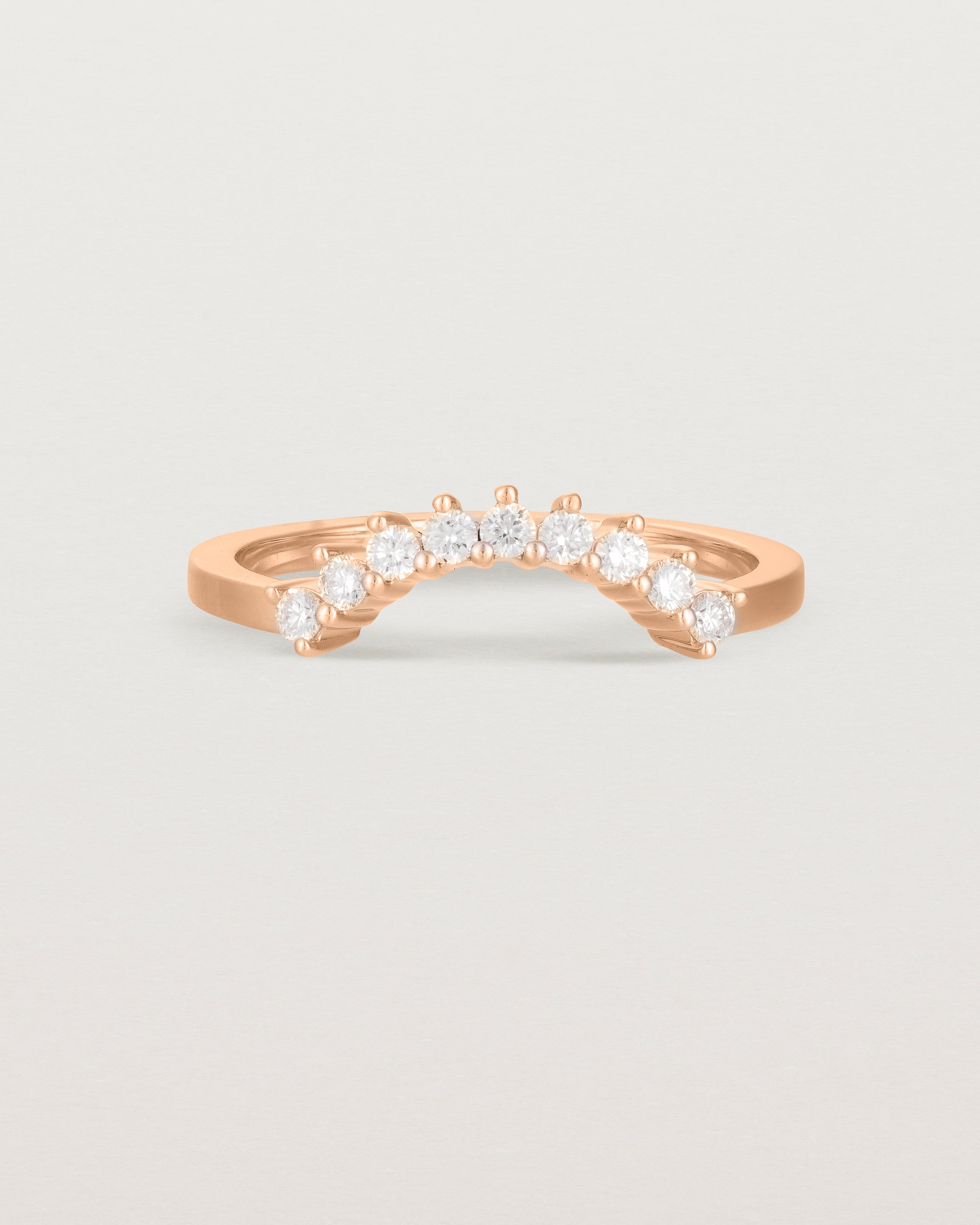 Front view of the Reina Crown Ring | Fit Ⅳ | Rose Gold.