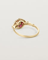 Back view of the Polly Vintage Ring | Ruby & Diamonds.