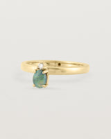 Angled view of the Safia Ring | Opal | Yellow Gold.