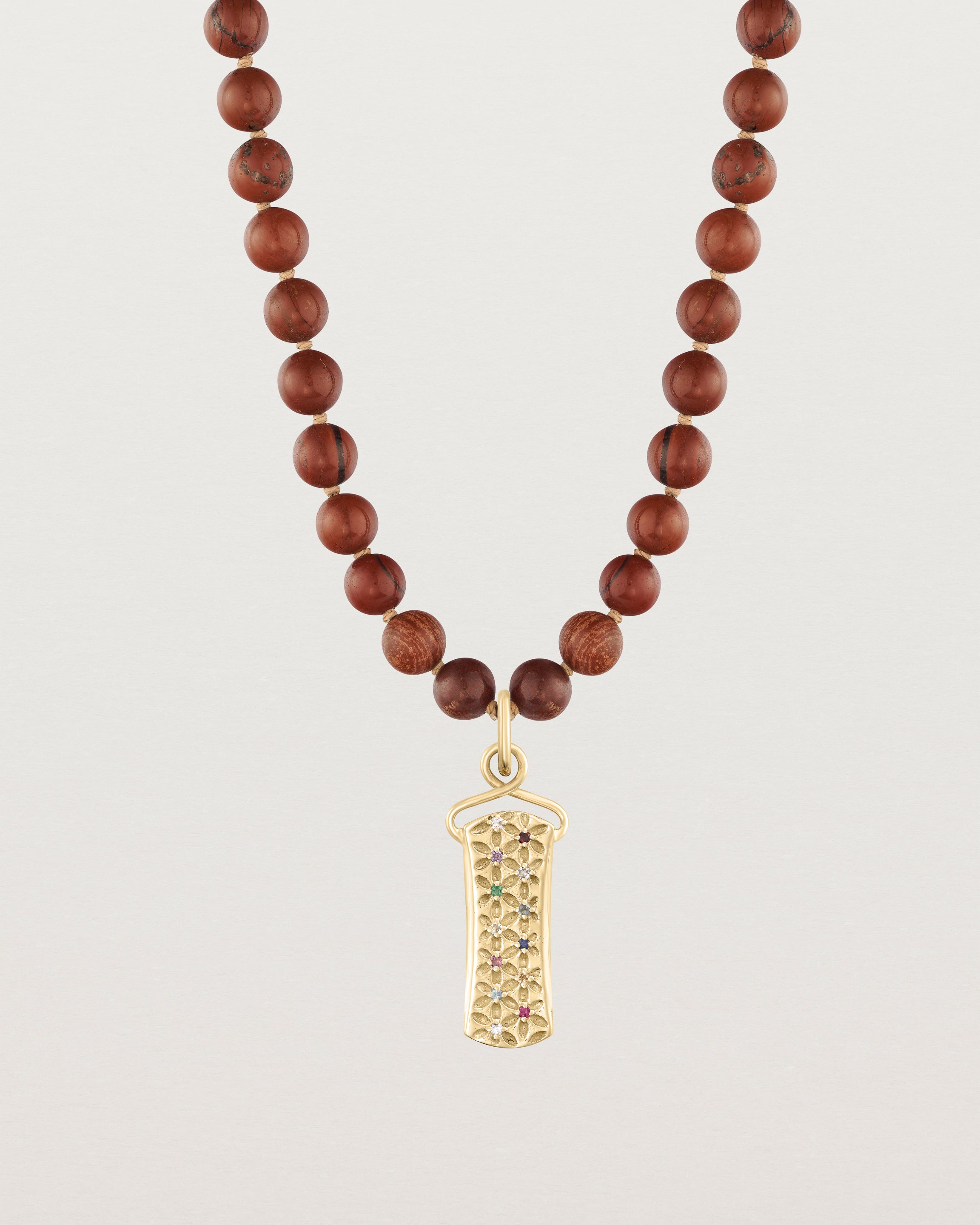 Saira Necklace  | Birthstone & Sashi Jasper