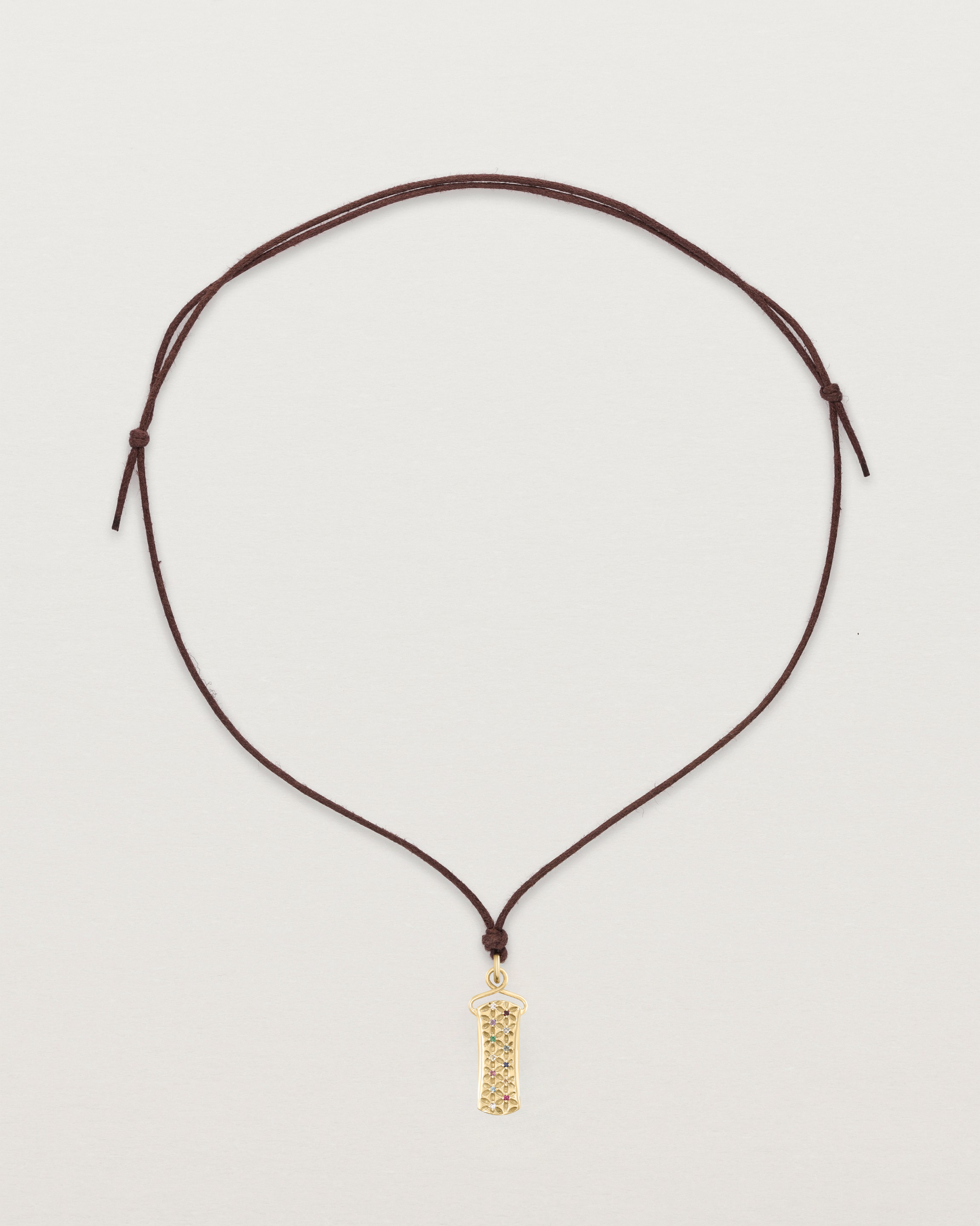 Saira Necklace | Birthstone & Cotton Cord