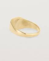 Back view of the Sempré Signet Ring in Yellow Gold.