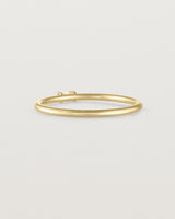 Back view of the Sena Stacking Ring | Diamond in yellow gold.