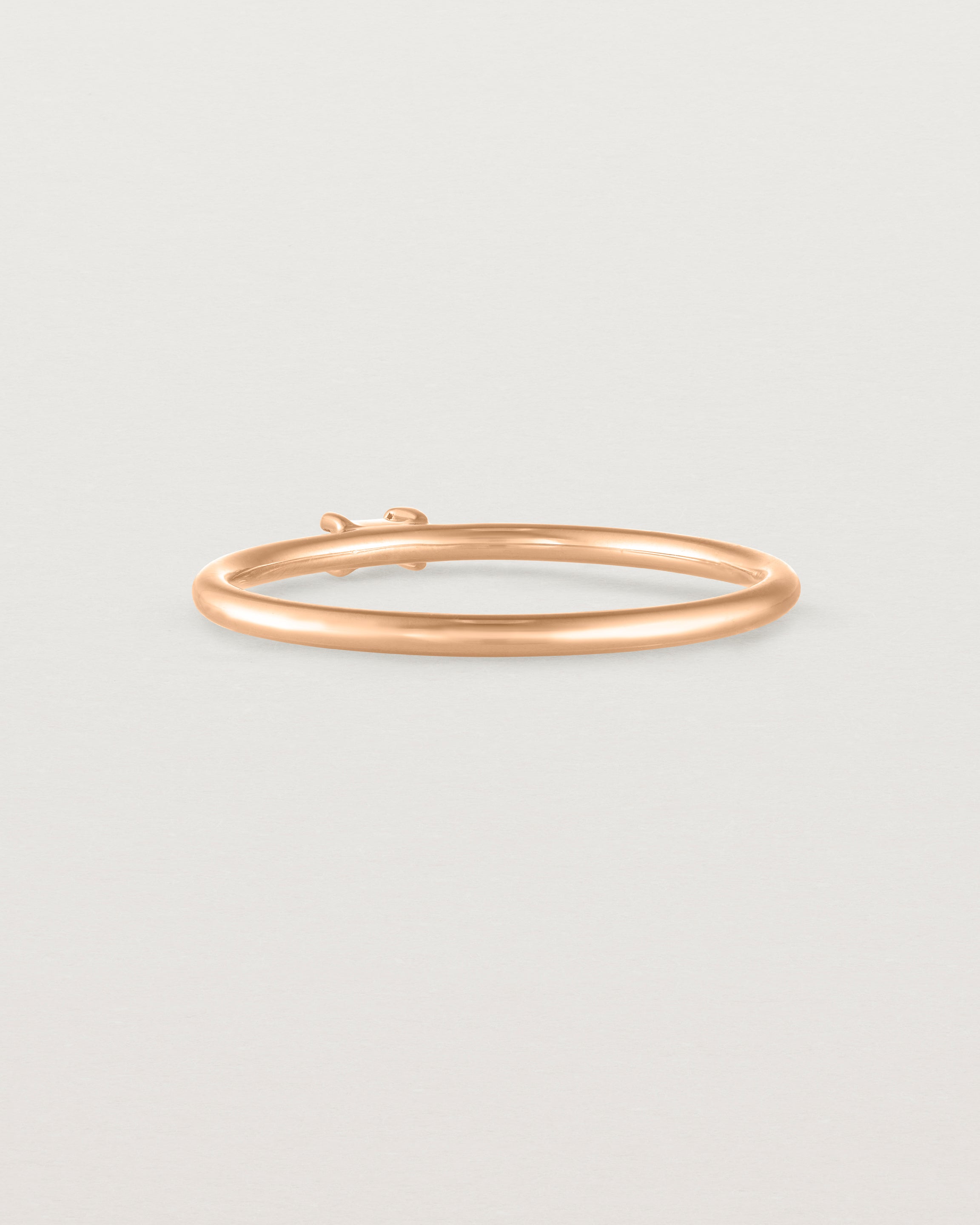 Back view of the Sena Stacking Ring | Diamond in rose gold.