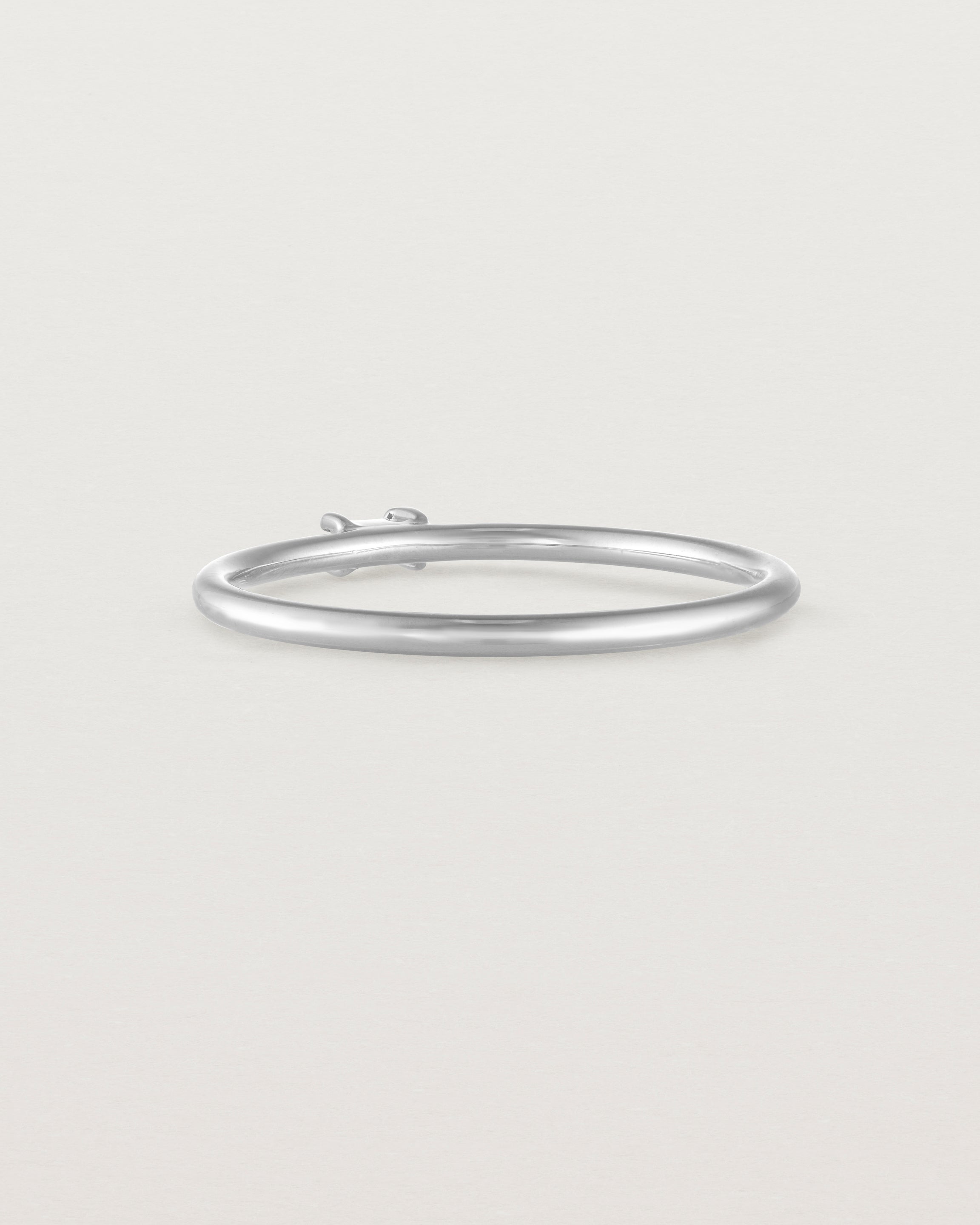 Back view of the Sena Stacking Ring | Diamond in white gold.