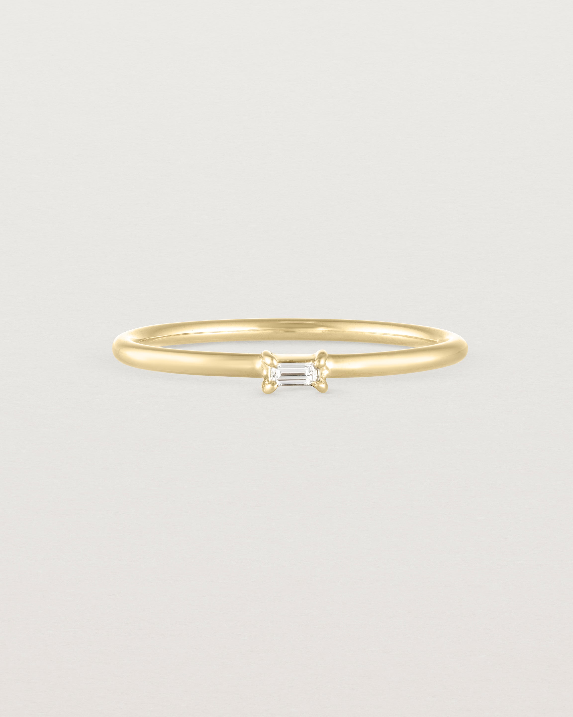 Front view of the Sena Stacking Ring | Diamond in yellow gold.