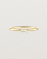 Front view of the Sena Stacking Ring | Diamond in yellow gold.