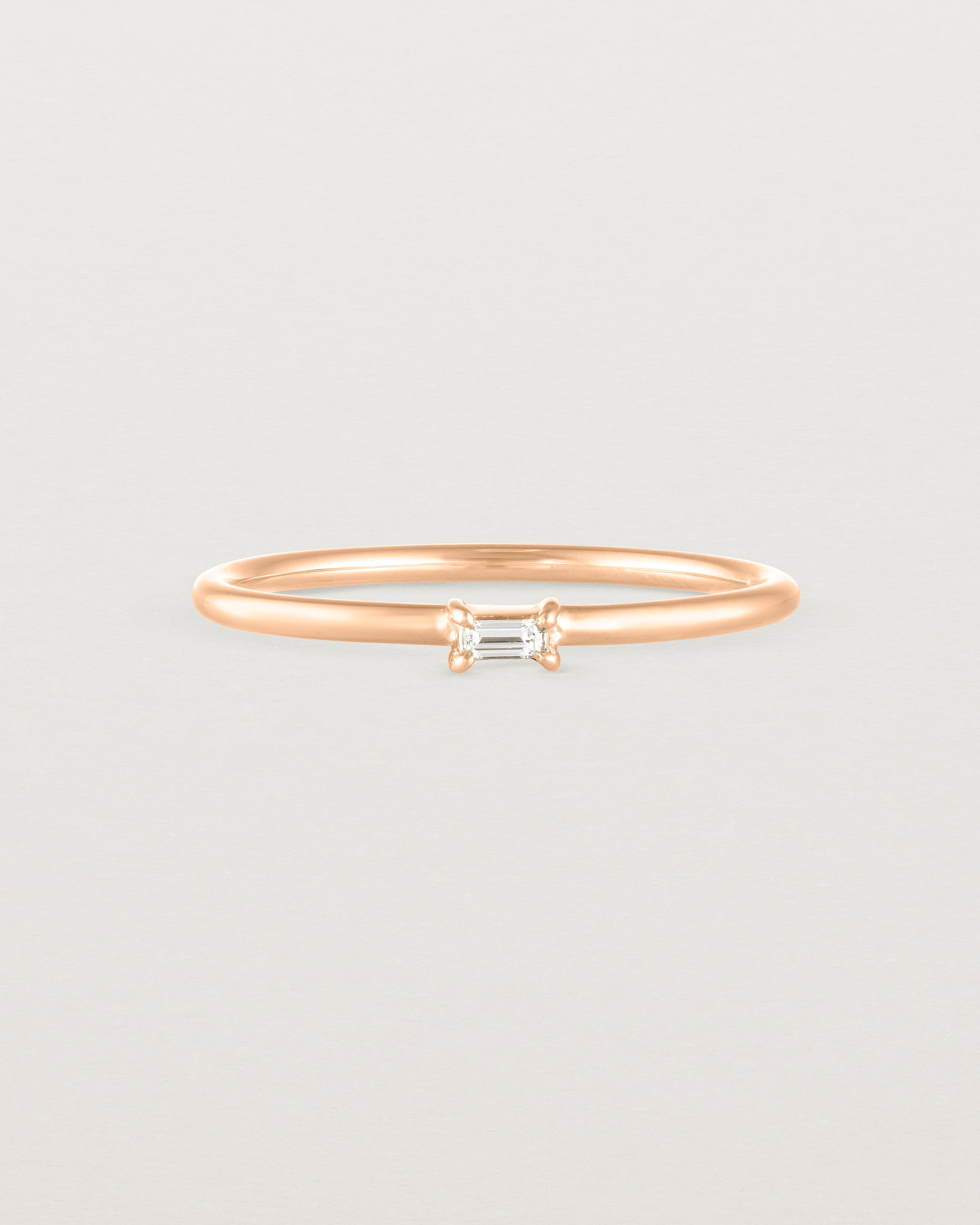 Front view of the Sena Stacking Ring | Diamond in rose gold.