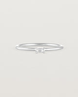 Front view of the Sena Stacking Ring | Diamond in white gold.