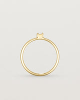 Standing view of the Sena Stacking Ring | Diamond in yellow gold.