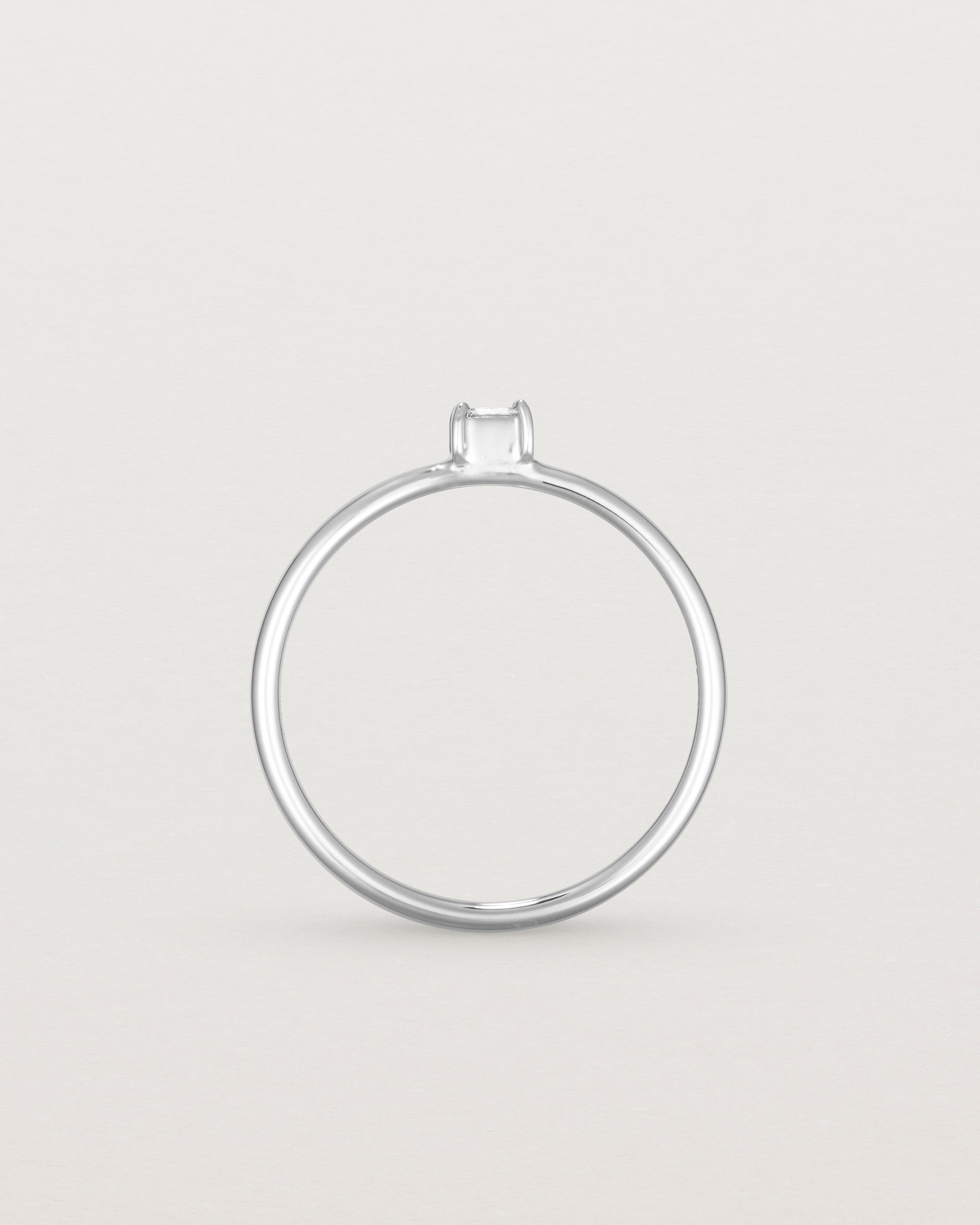 Standing view of the Sena Stacking Ring | Diamond in white gold.