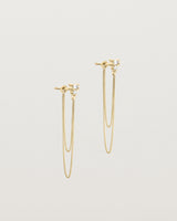 A pair of Sena Loop Studs | Diamonds | Yellow Gold