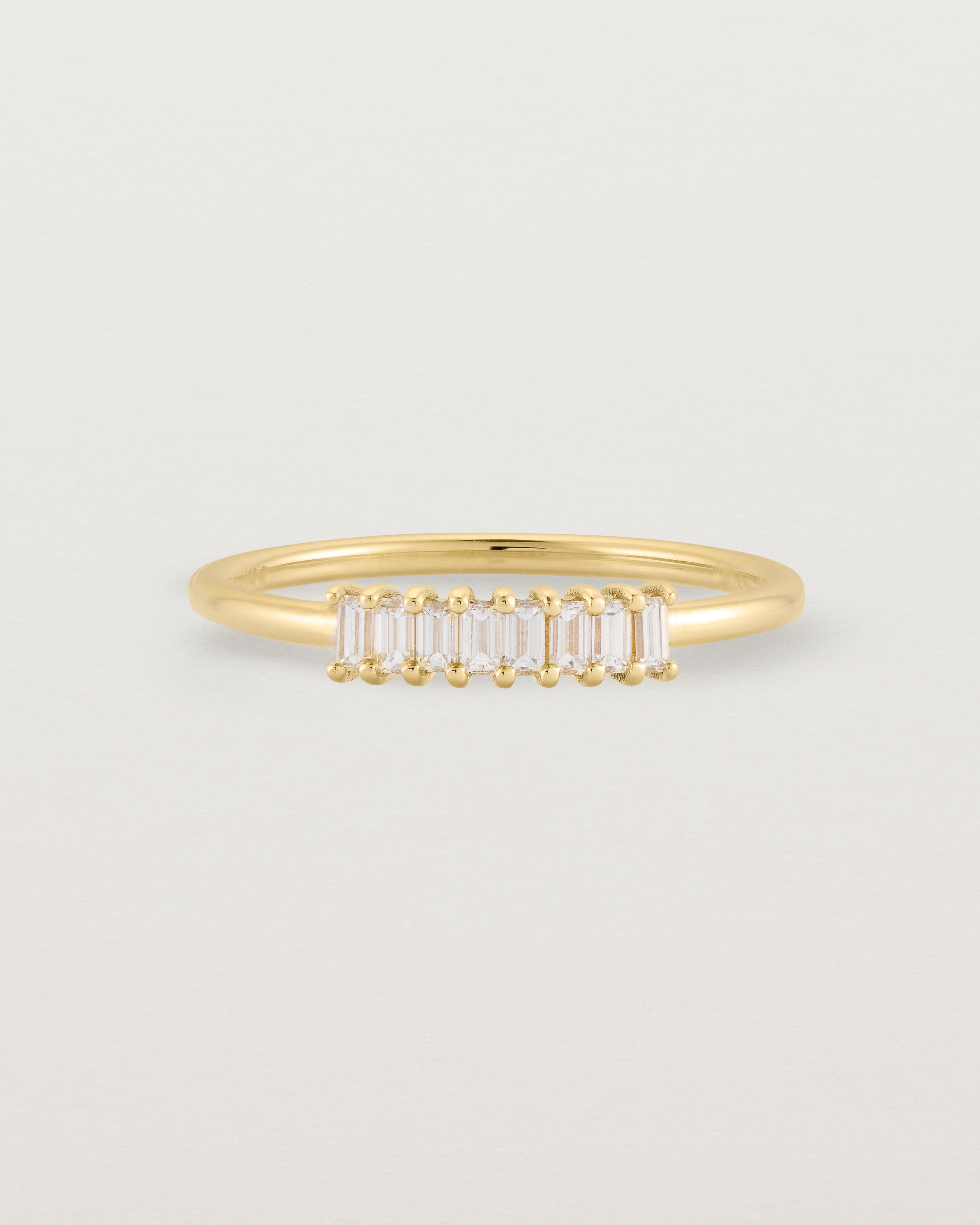Front view of the Sena Wrap Ring | Diamonds in Yellow Gold.