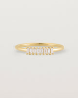 Front view of the Sena Wrap Ring | Diamonds in Yellow Gold.