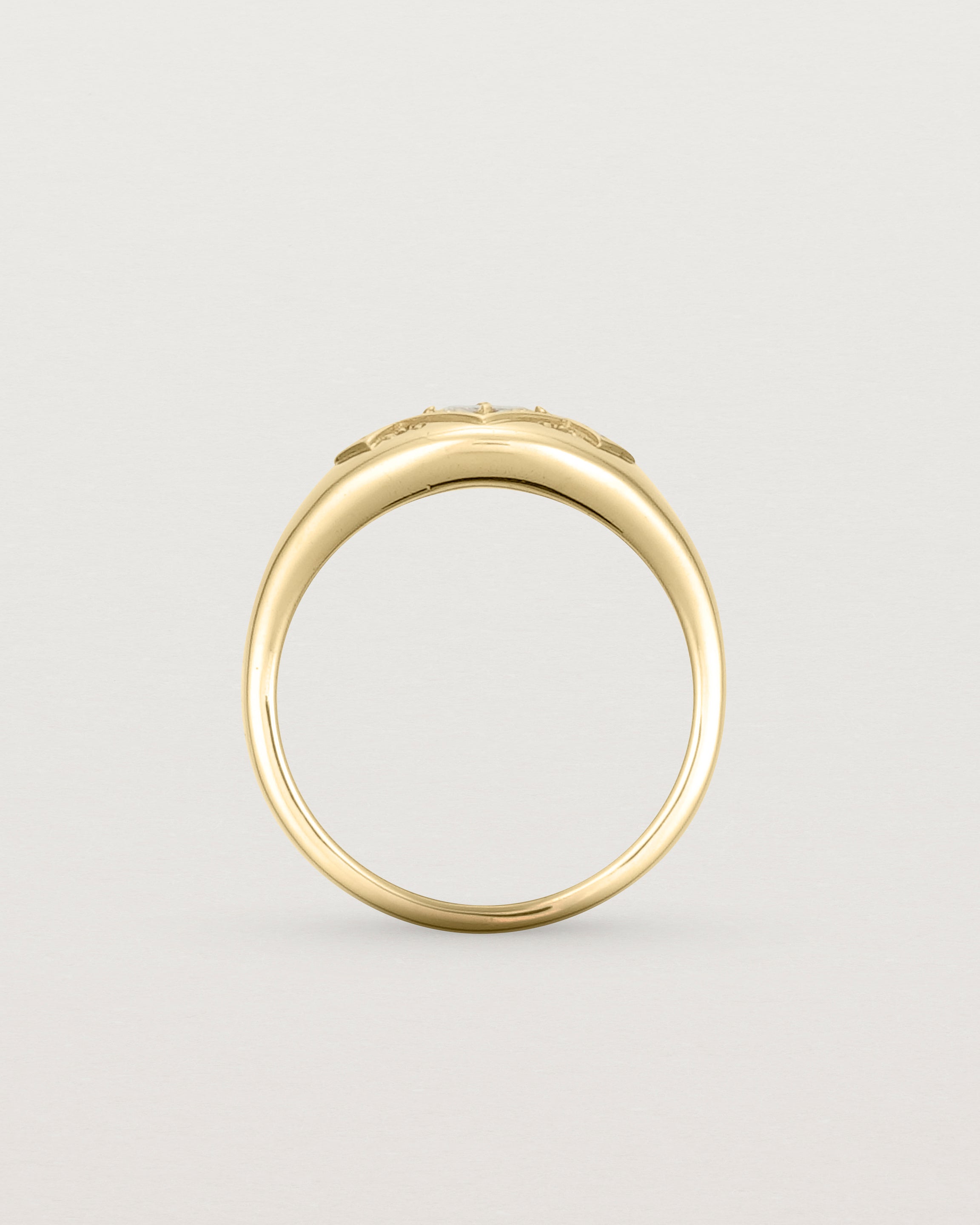 Standing view of the Seule Cheri Ring | Diamonds | Yellow Gold.