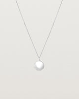 Front view of the Signature Locket in sterling silver.