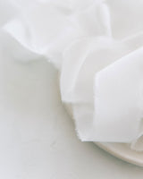 Silk and Bramble Bridal Silk Ribbon | Cotton White Crepe