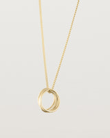 Side view of the Front view of the Six Oval Necklace | Yellow Gold.