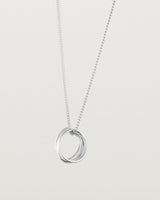 Side view of the Front view of the Six Oval Necklace | Sterling Silver.
