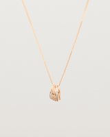 Front view of the Front view of the Six Oval Necklace | Rose Gold.