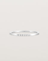 Front view of the Six Stone Queenie Ring | Diamonds in White Gold.