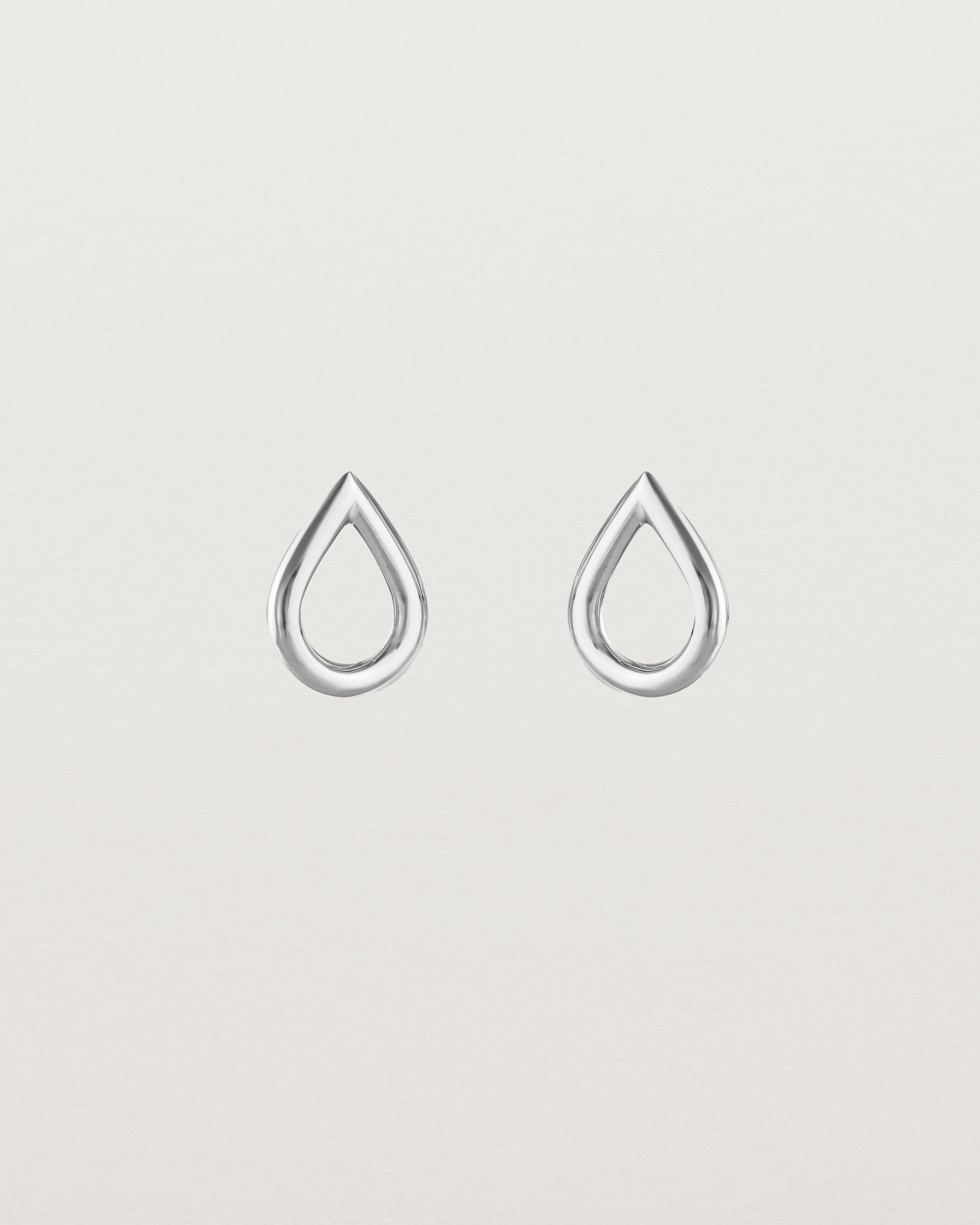 Front view of the Small Dena Studs in sterling silver.