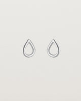 Front view of the Small Dena Studs in sterling silver.