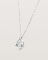 The Solluné Necklace | Sterling Silver angled.