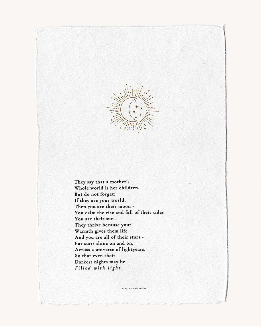 The poem by @matrescentmuse that inspired the Sollune Necklace.