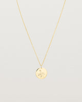 Front view of the Spotted Orchid Necklace | Yellow Gold.
