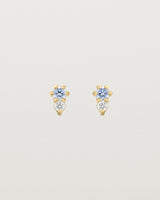 Lottie Studs | Ceylon Sapphire & Diamond Yellow Gold