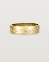 Side view of the Surge Wedding Ring | 6mm | Yellow Gold.