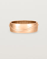 Side view of the Surge Wedding Ring | 7mm | Rose Gold.