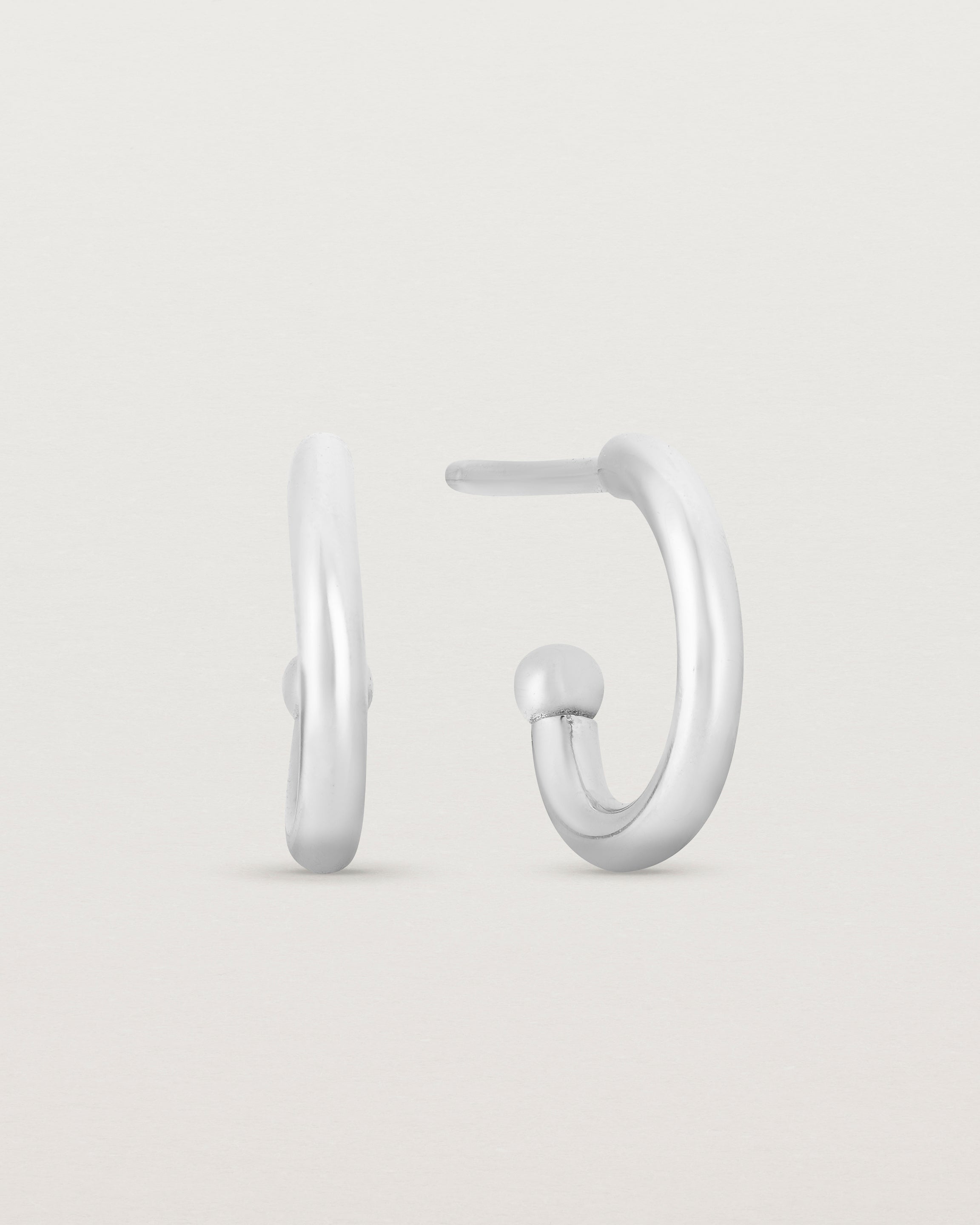 image of the petits suspend hoops in sterling silver