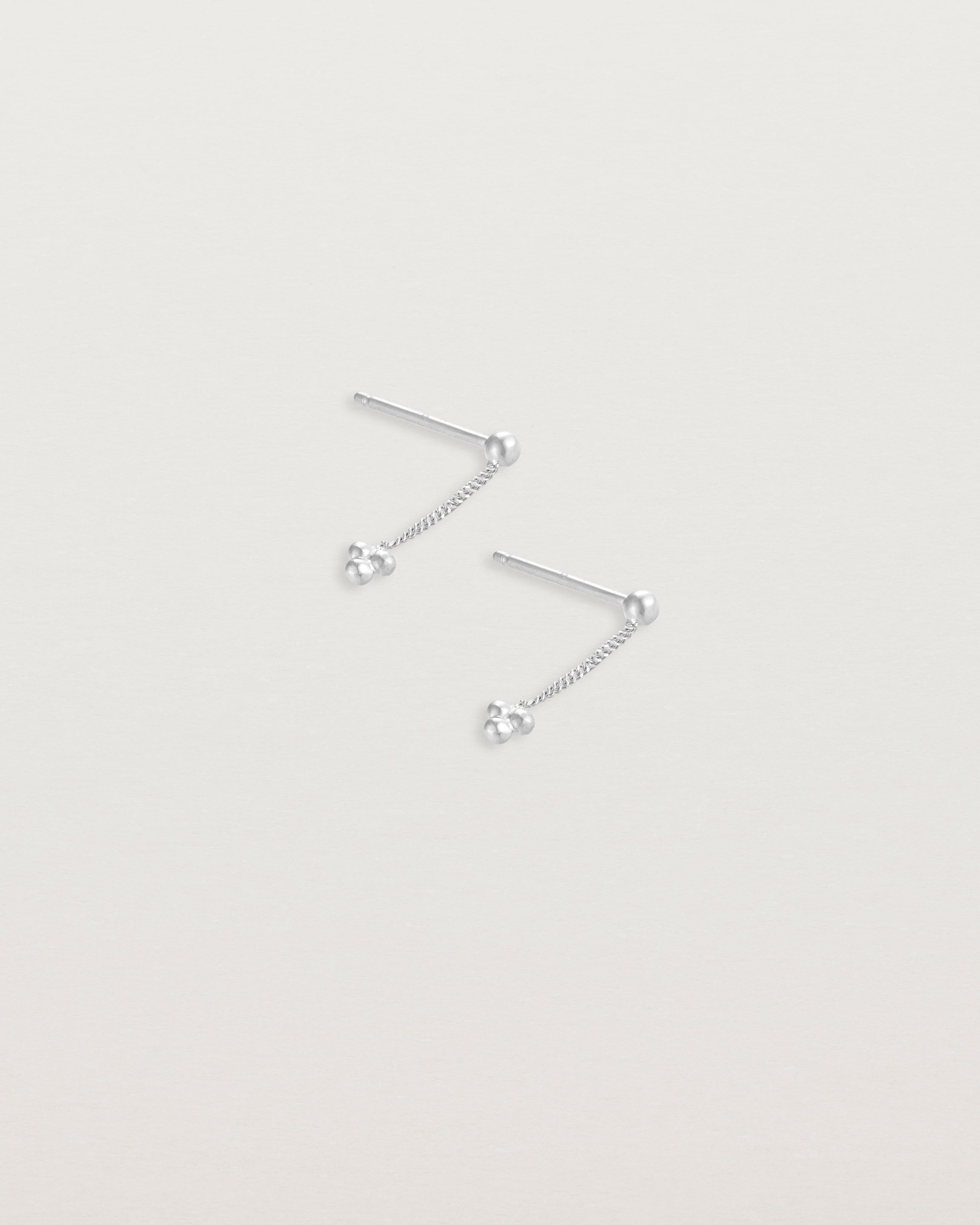 A pair of Tellue Drop Studs in Sterling Silver.