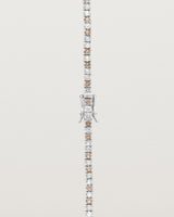 Leora Graduated Tennis Necklace | Champagne & White Diamond