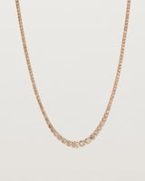 Leora Graduated Tennis Necklace | Champagne Diamond