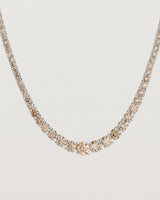 Leora Graduated Tennis Necklace | Champagne Diamond